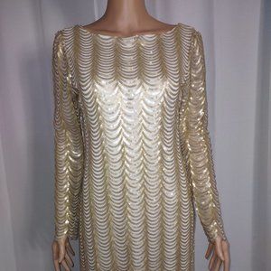 Charlotte Russe champagne sequined  mini dress size M
